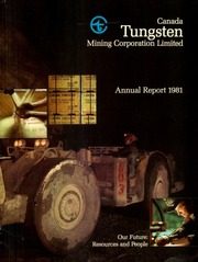 Canada Tungsten Mining Corporation Limited 1981 cover