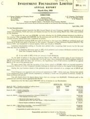 Investment Foundation Limited 1959 cover