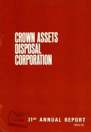 Crown Assets Disposal Corporation 1975 cover