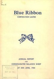 Blue Ribbon Corporation Limited 1954 cover