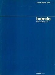 Brenda Mines Ltd 1981 cover