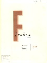 Frobex Limited 1966 cover
