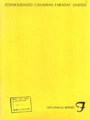 Consolidated Canadian Faraday Limited 1979 cover