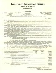 Investment Foundation Limited 1962 cover