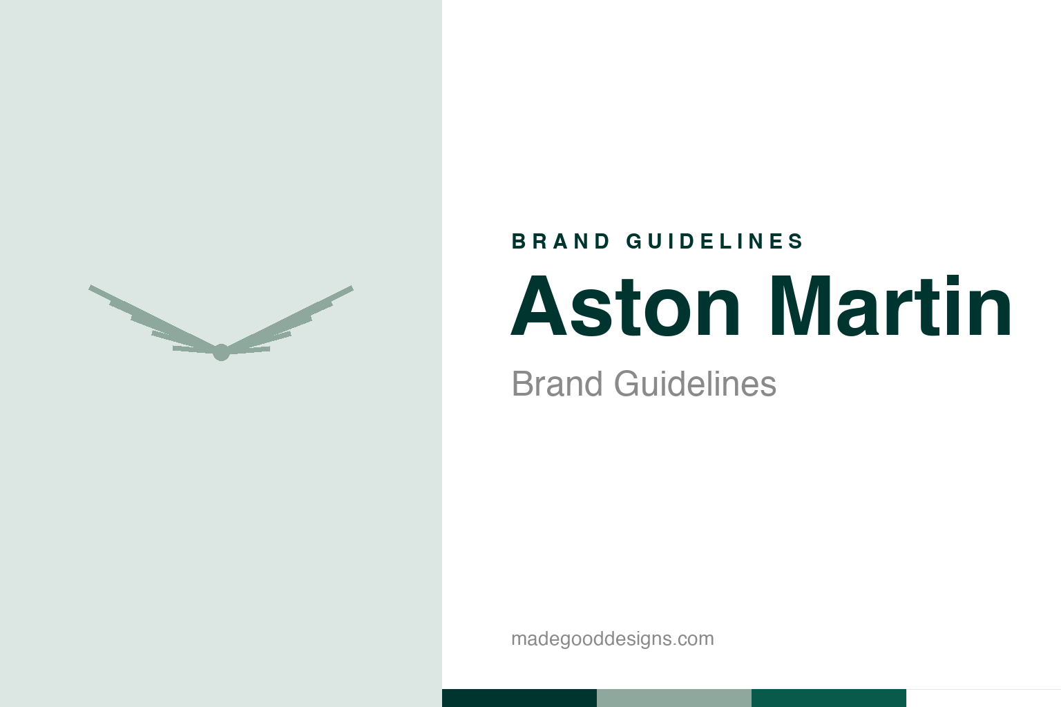 Abstract spread wings — a trademark-safe homage to the Aston Martin badge