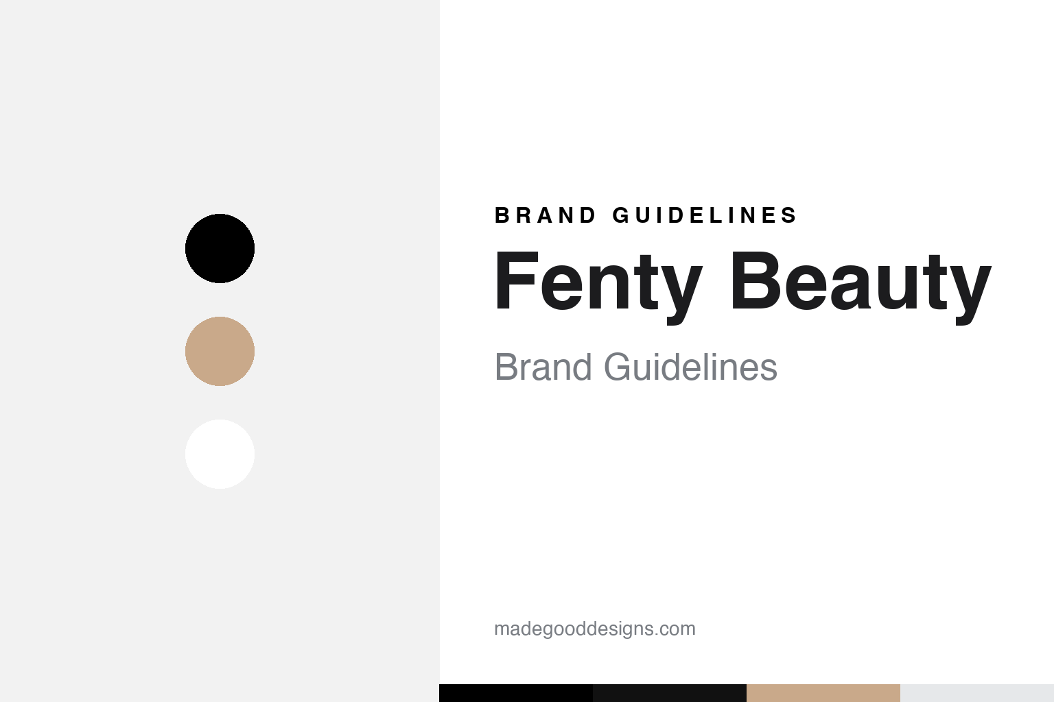 Fenty Beauty Brand Guidelines: Minimal Black, White & Type