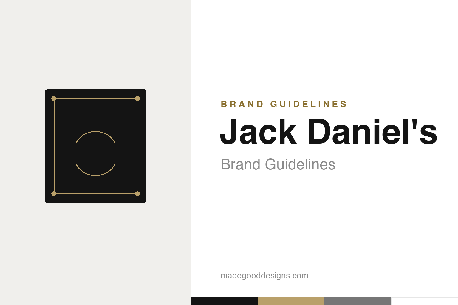 Abstract ornate black label homage for a Jack Daniel's brand guidelines field guide