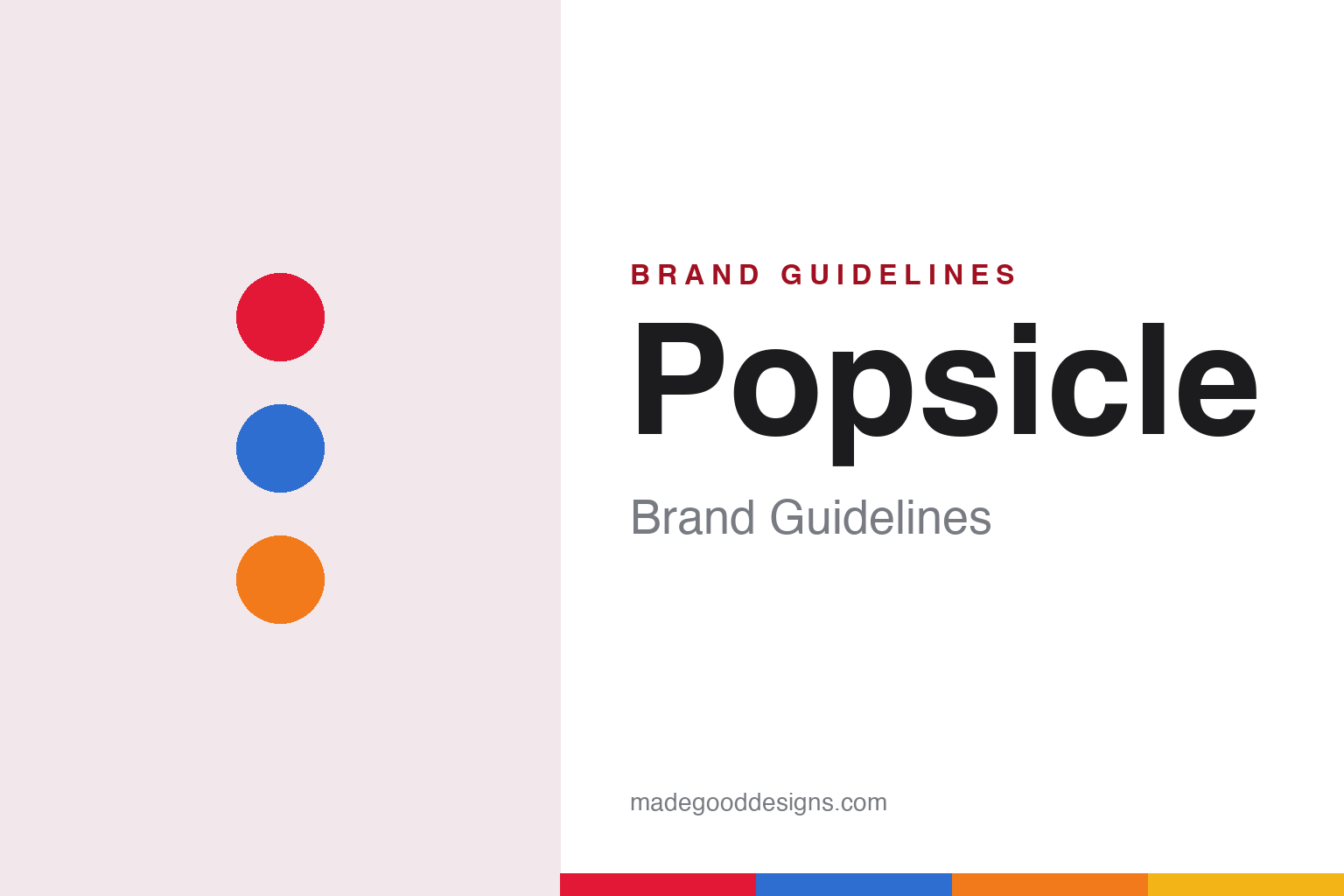 Abstract homage cover for popsicle-brand-guidelines