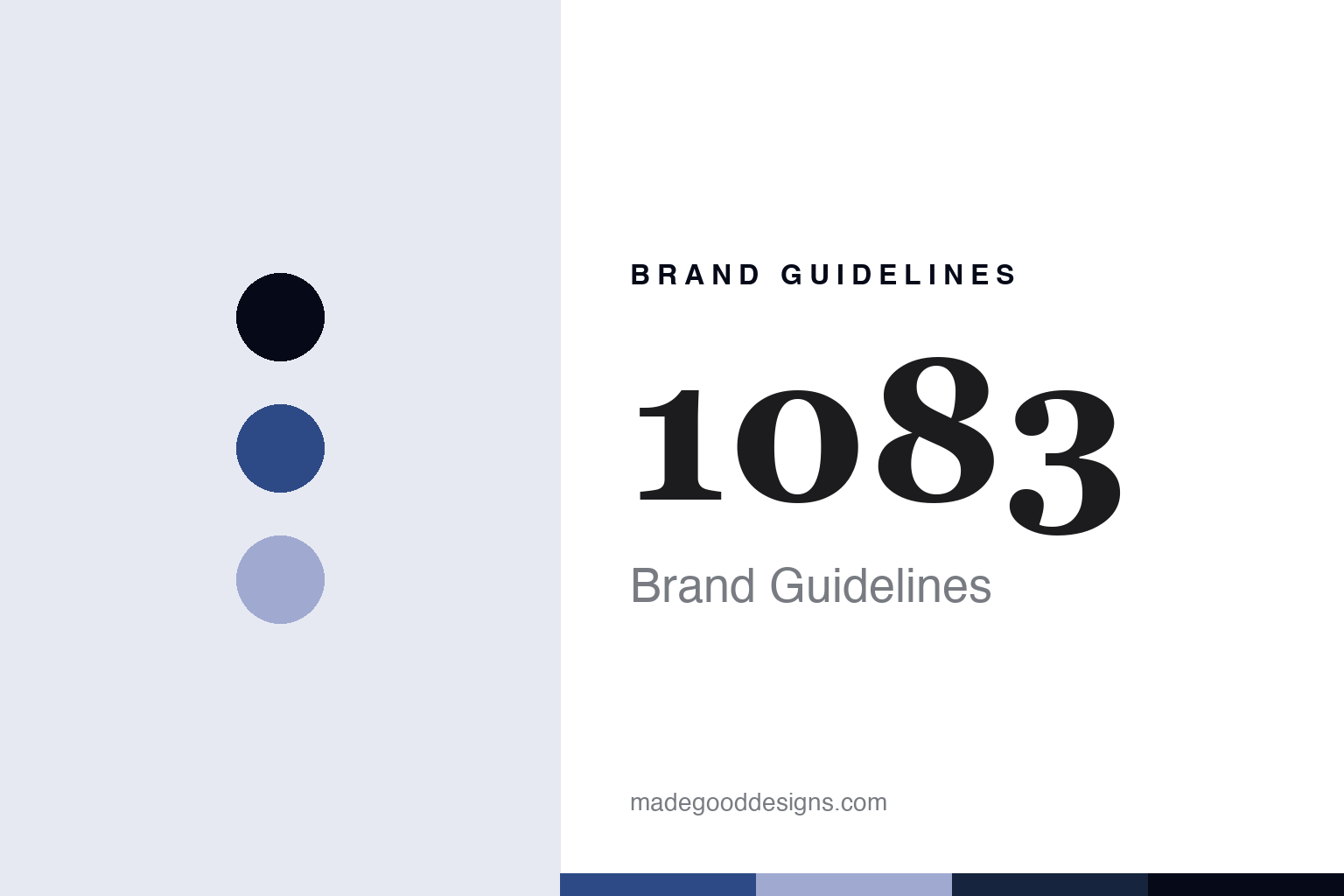 1083 brand guidelines — abstract France-indigo made-in-France denim homage cover (not affiliated with 1083)