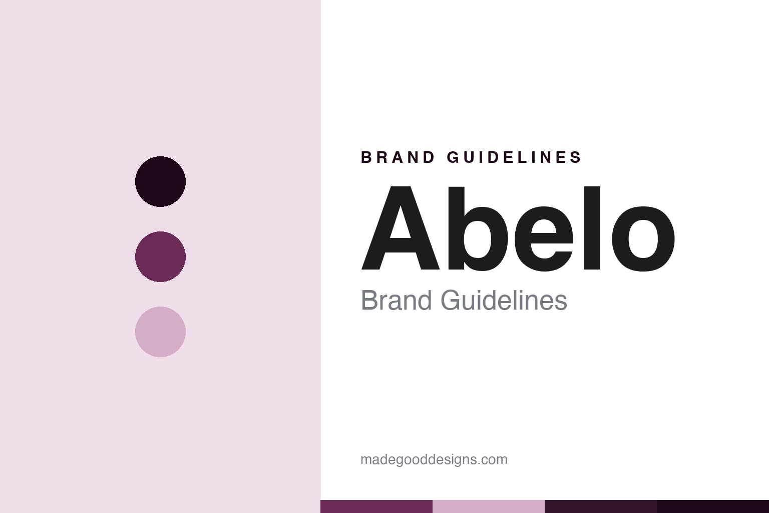 Abelo Brand Guidelines: A British Company, Polish Hives