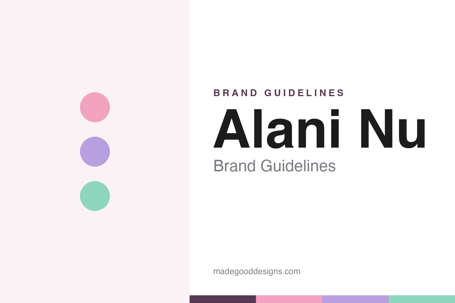 Abstract pastel palette homage for the Alani Nu brand guidelines (not the Alani Nu logo)