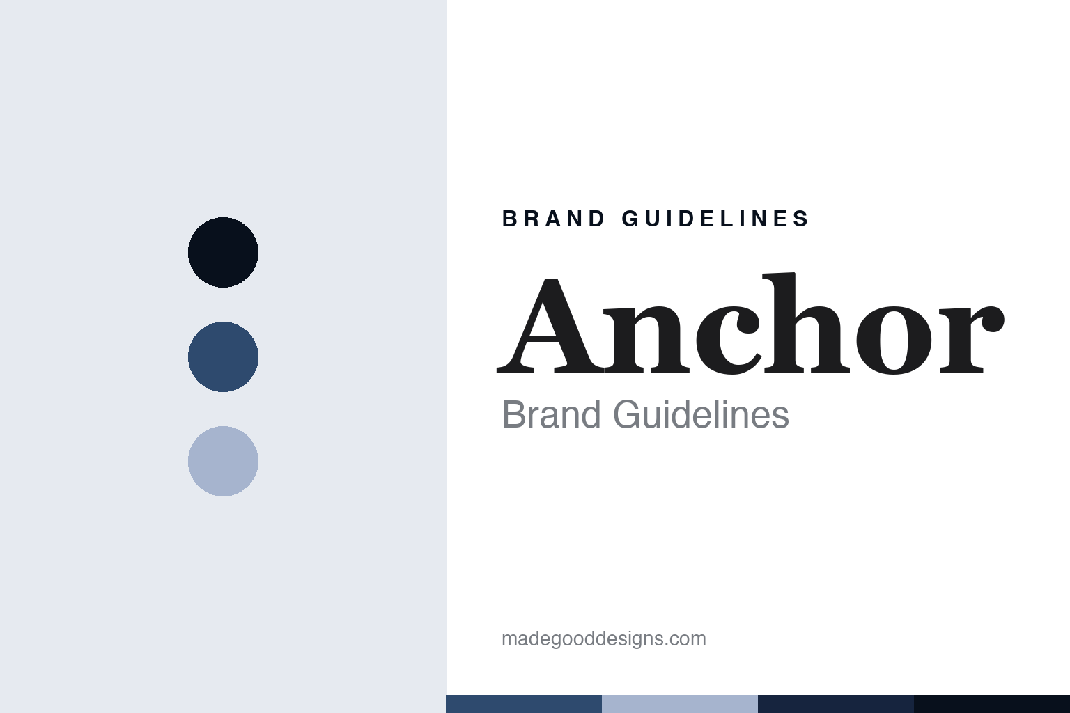 Anchor Brewing brand guidelines — abstract maritime-navy palette and steam-serif homage (not an Anchor asset)