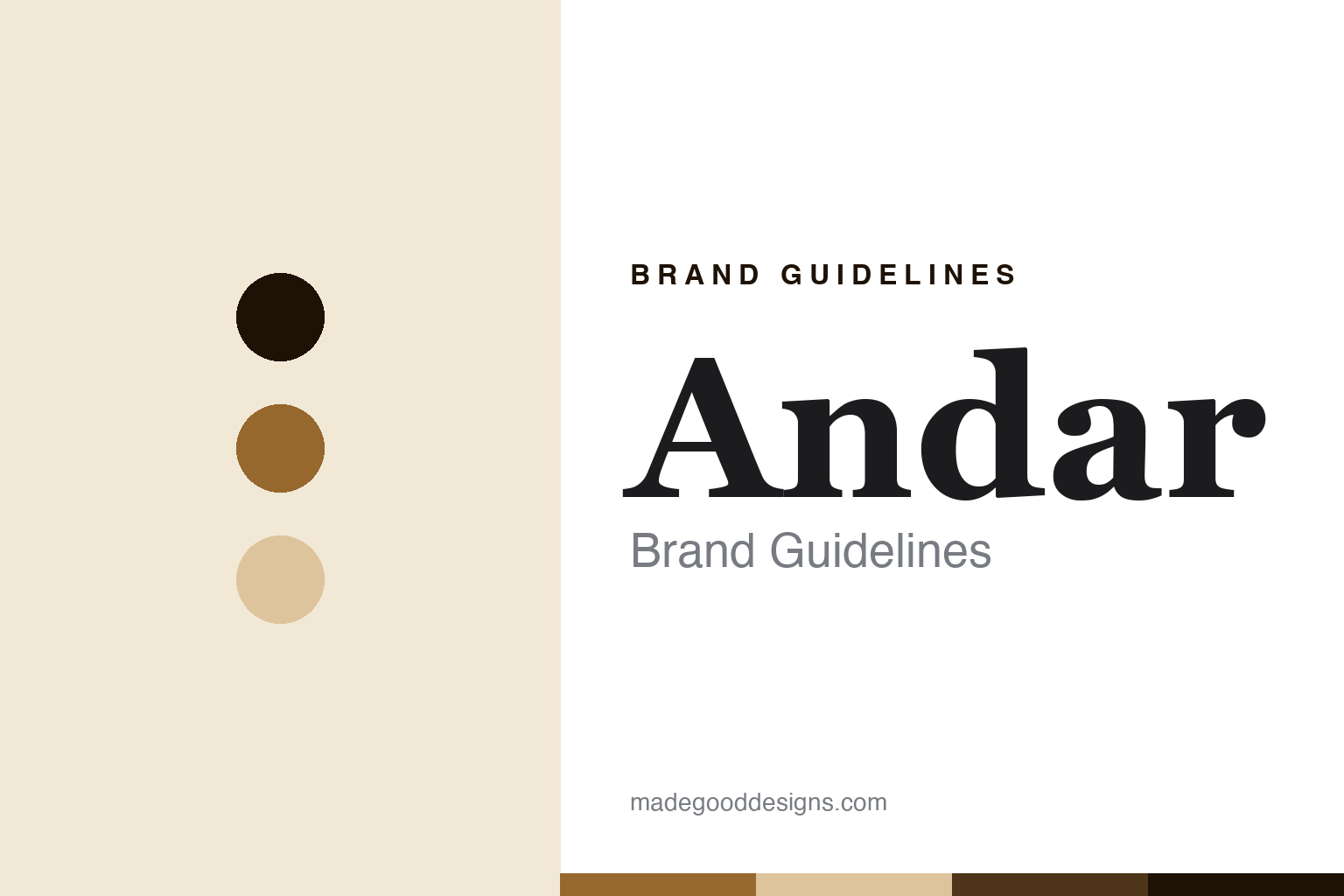 Andar Brand Guidelines: The Designed-in-Arizona Leather Wallet