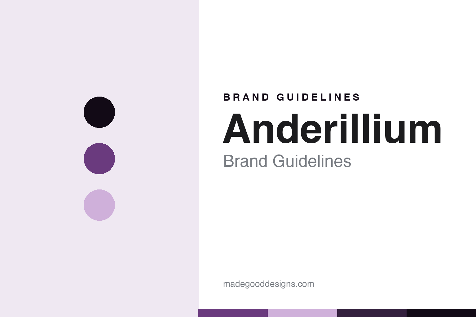 Anderillium Brand Guidelines: The Vegan Ink Lab in Tampa