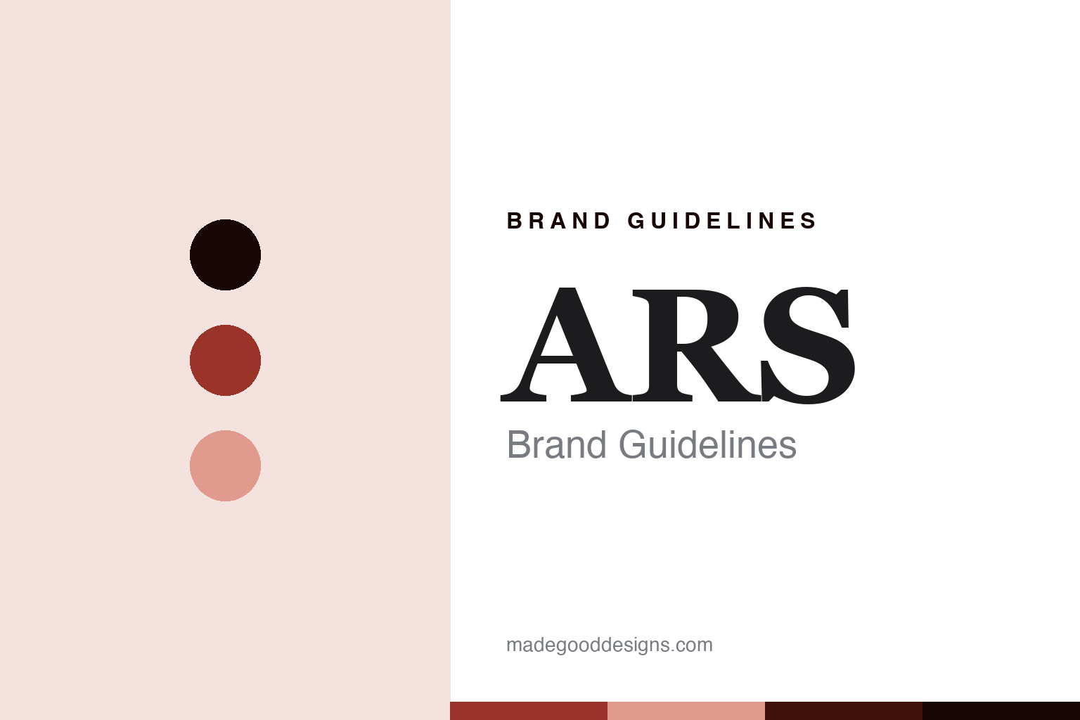 ARS brand guidelines — abstract homage cover in vermilion, ink and blush; not an ARS product or logo