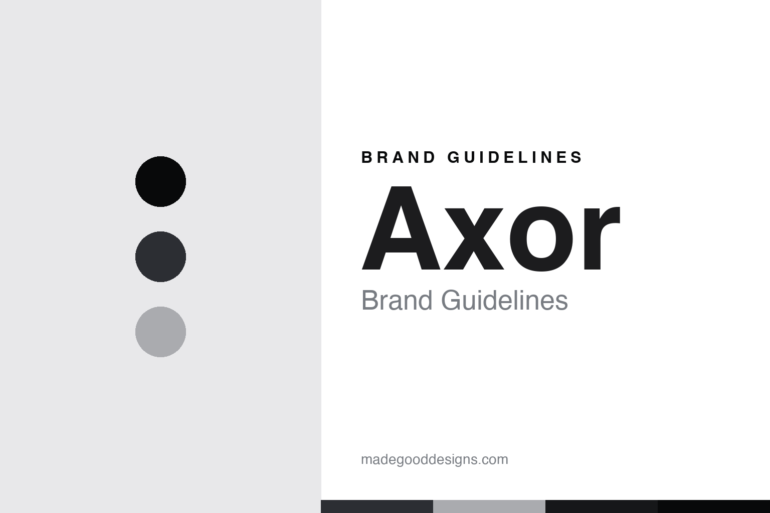 Axor brand guidelines — abstract PVD-finish homage cover (editorial, unofficial)