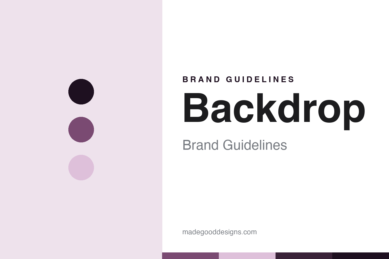 Backdrop Brand Guidelines: Colour with a Pop Reference
