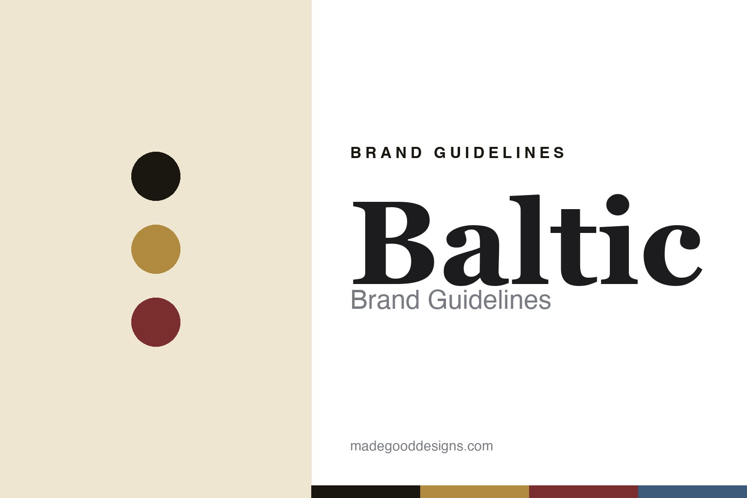 Baltic Watches brand guidelines — abstract colour-disc homage (gilt and oxblood), not the Baltic dials