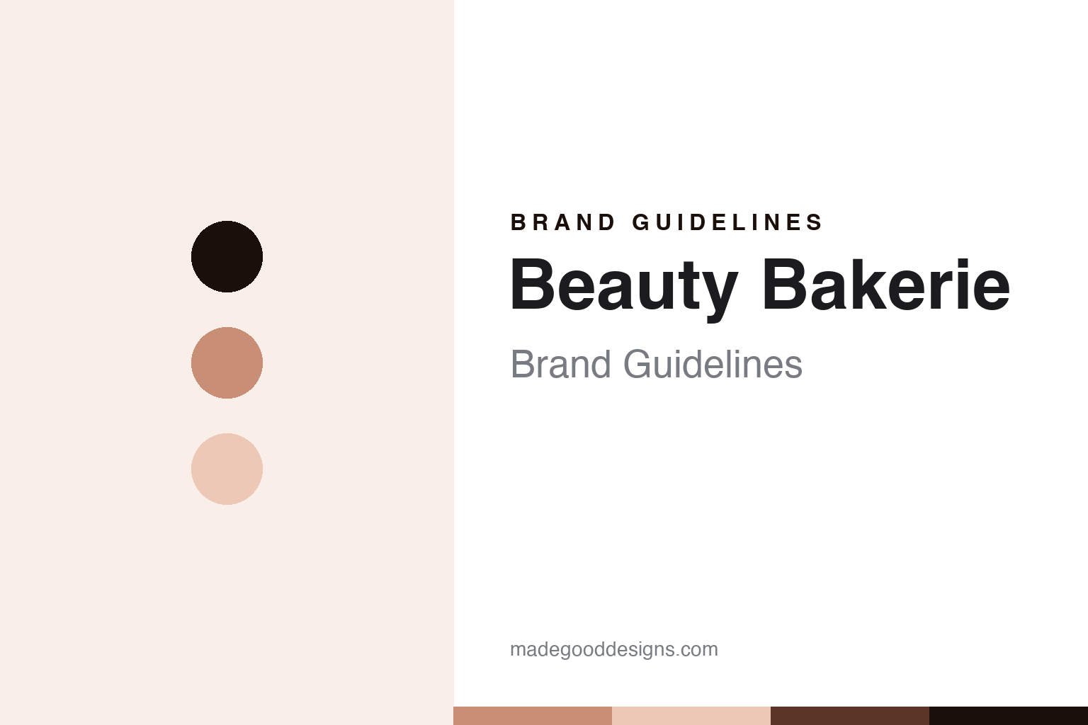 Beauty Bakerie brand guidelines cover - caramel discs and whip-and-flour texture, abstract homage