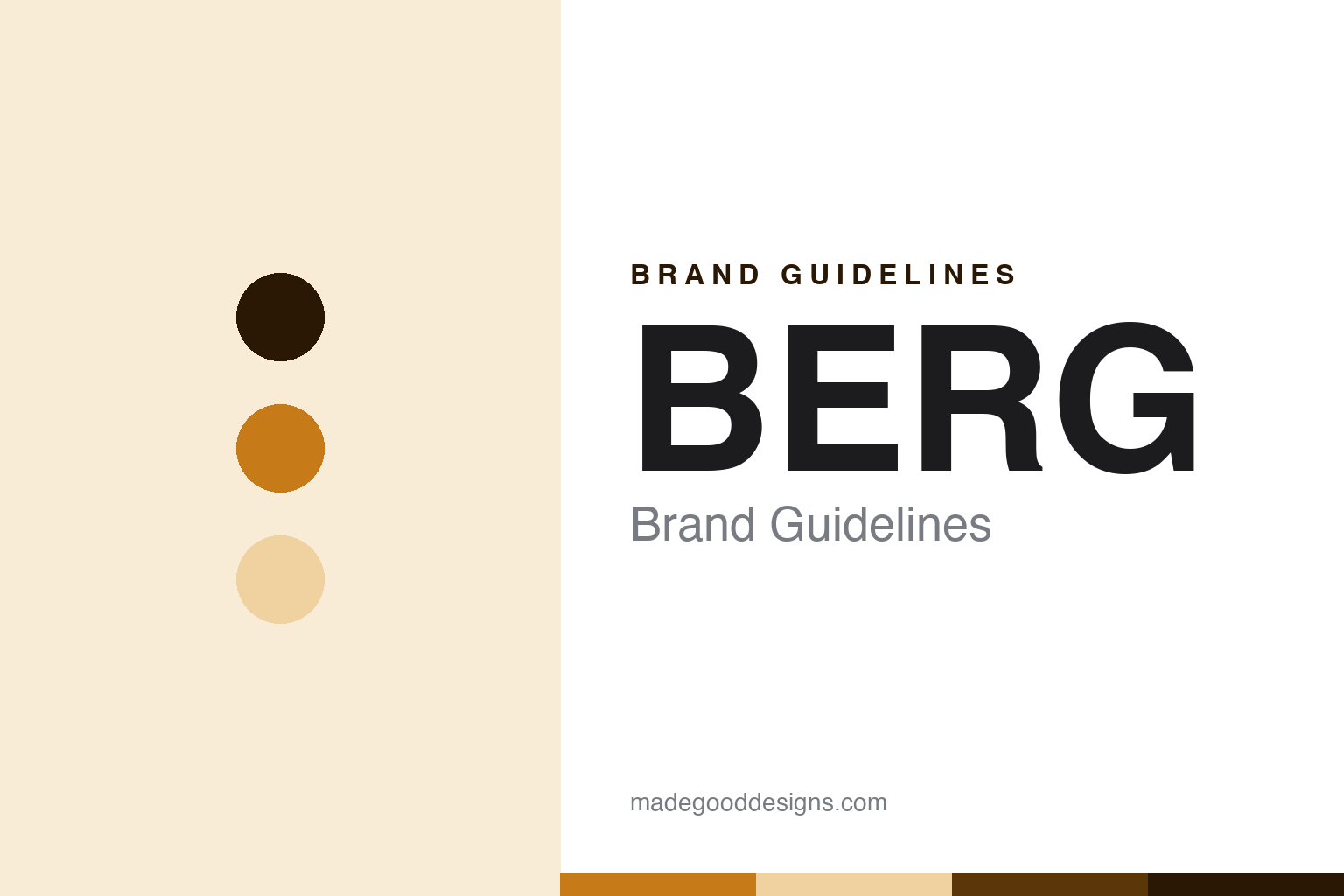 BERG brand guidelines — abstract colour discs and material texture (original homage; not a BERG product or logo)