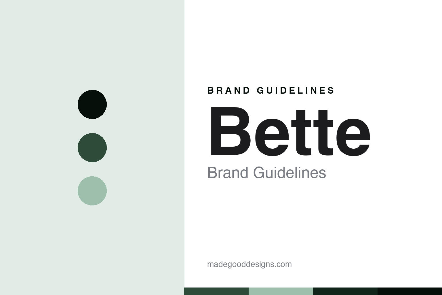 Bette brand guidelines — abstract glazed-steel homage cover (editorial, unofficial)