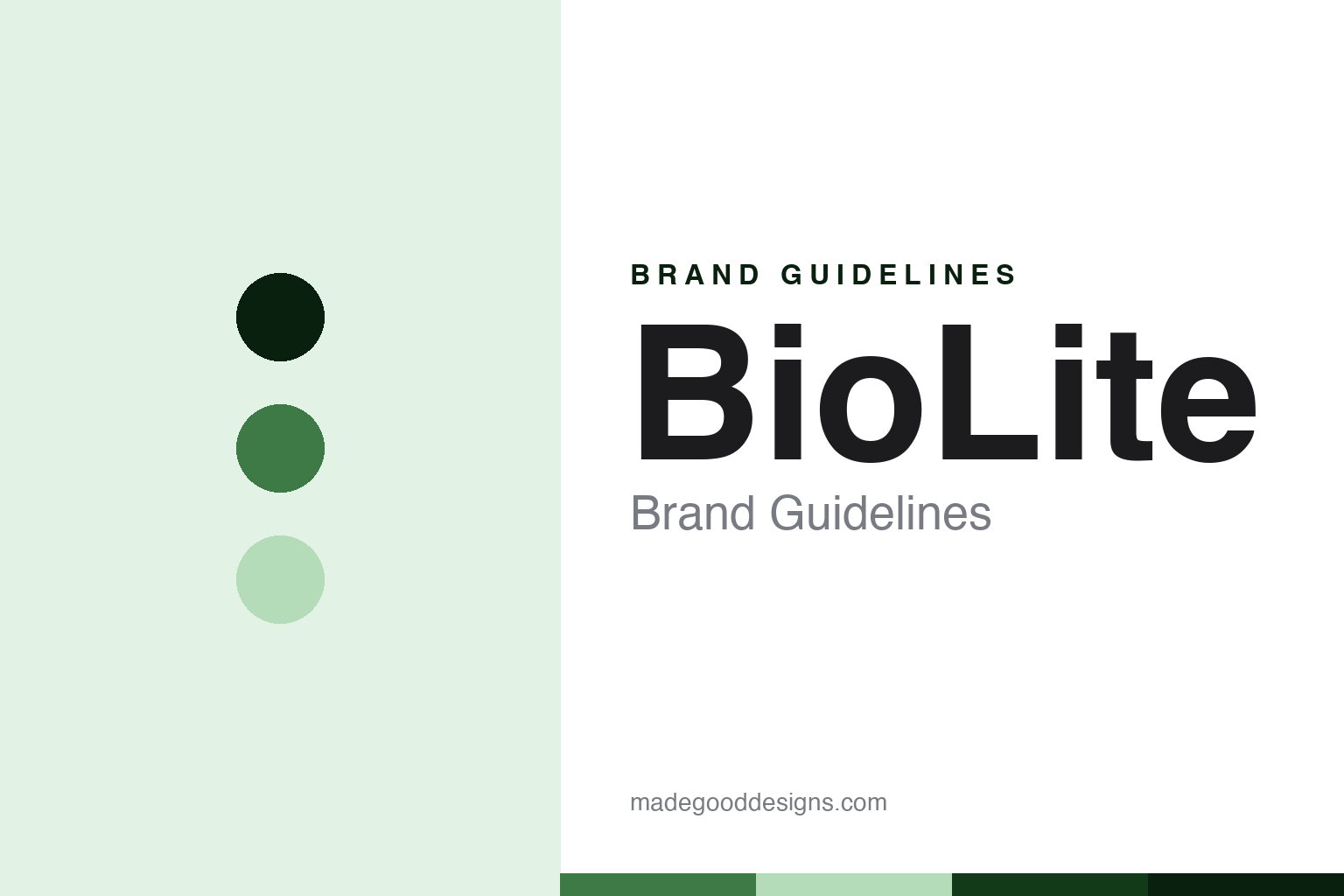 BioLite brand guidelines — abstract colour discs and material texture (original homage; not a BioLite product or logo)