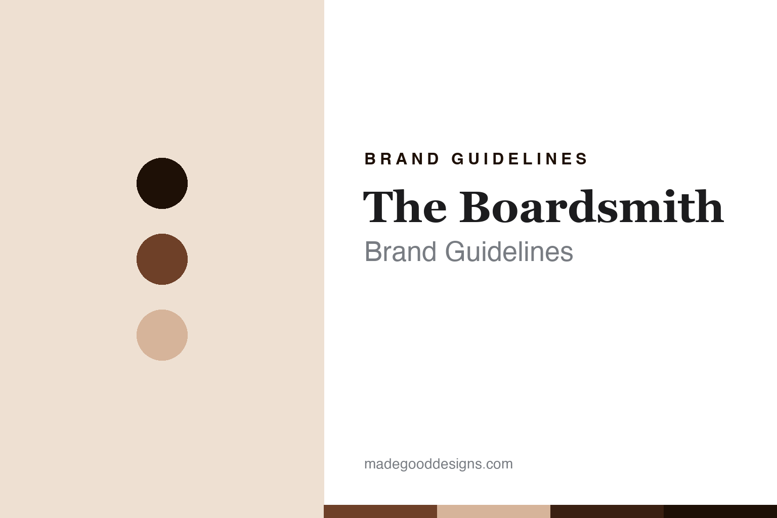 The Boardsmith brand guidelines — abstract colour discs and material texture (original homage; not a The Boardsmith product or logo)