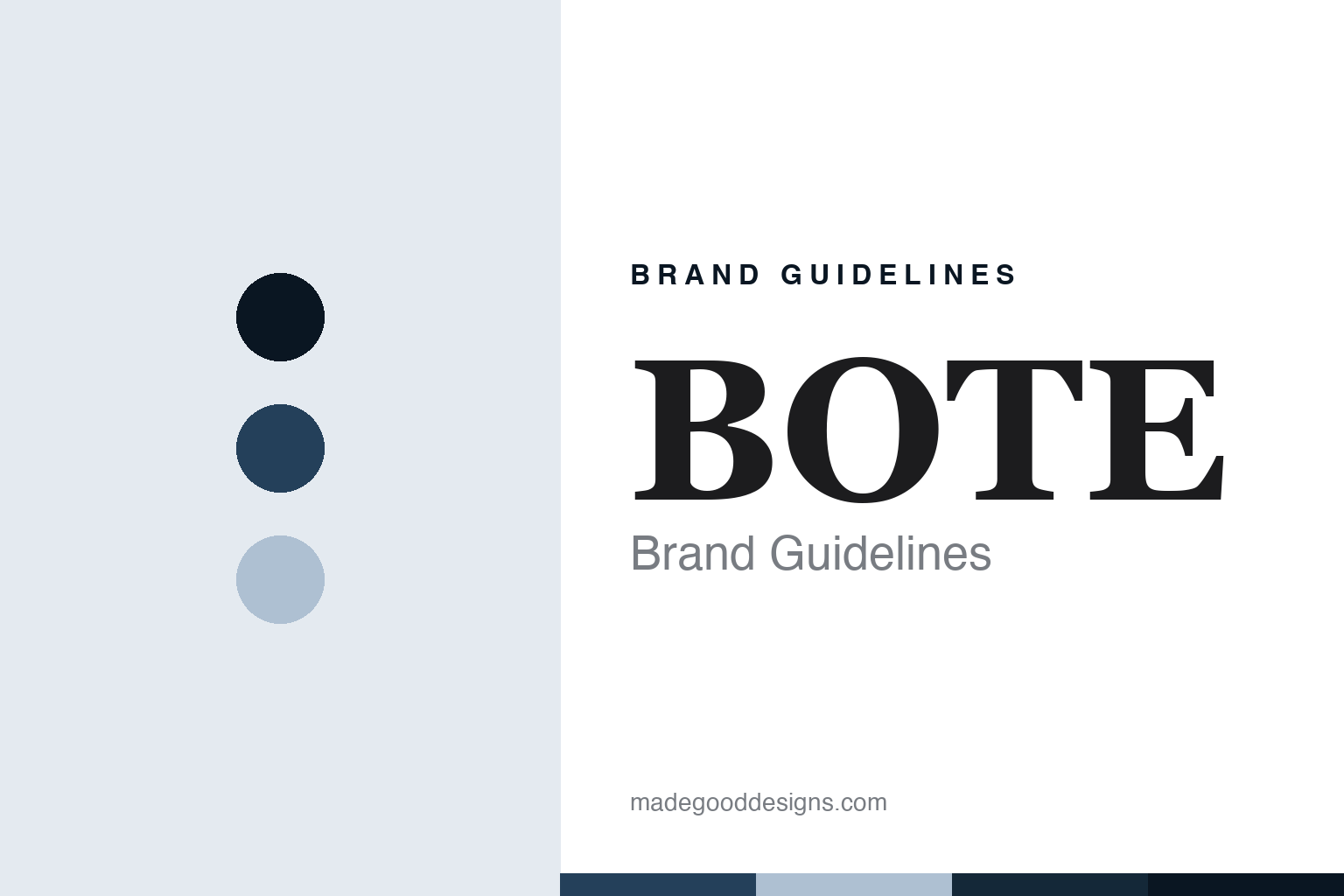BOTE brand guidelines — abstract colour discs and material texture (original homage; not a BOTE product or logo)