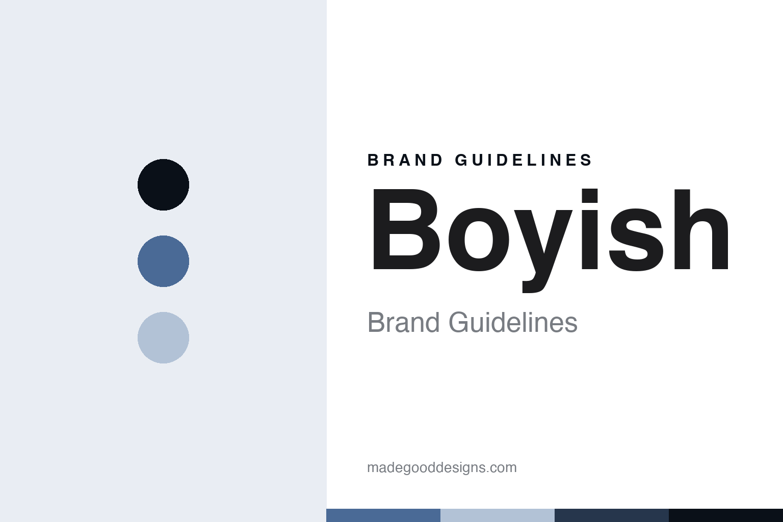 Boyish brand guidelines — abstract soft-indigo recycled-fibre denim homage cover (not affiliated with Boyish)