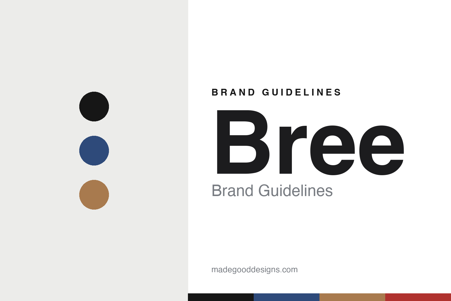 Bree brand guidelines — abstract blue-and-tan colour-disc homage cover; no logo reproduced.