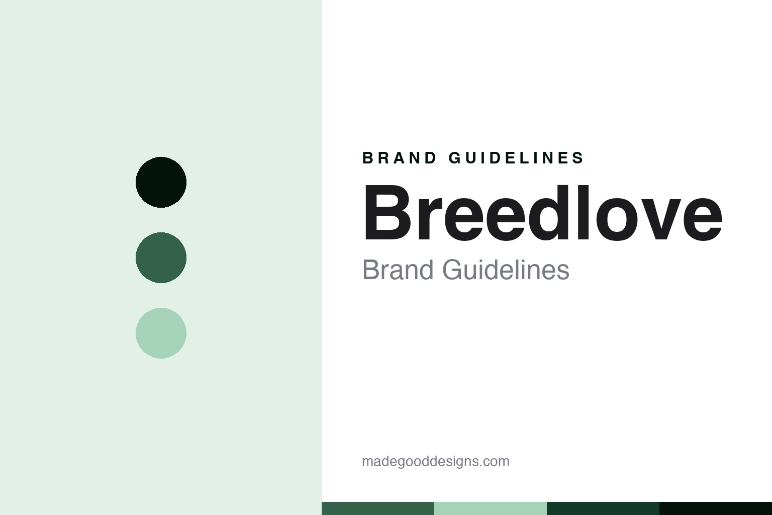 Breedlove brand guidelines cover, abstract colour discs and wood-grain texture in Oregon fir
