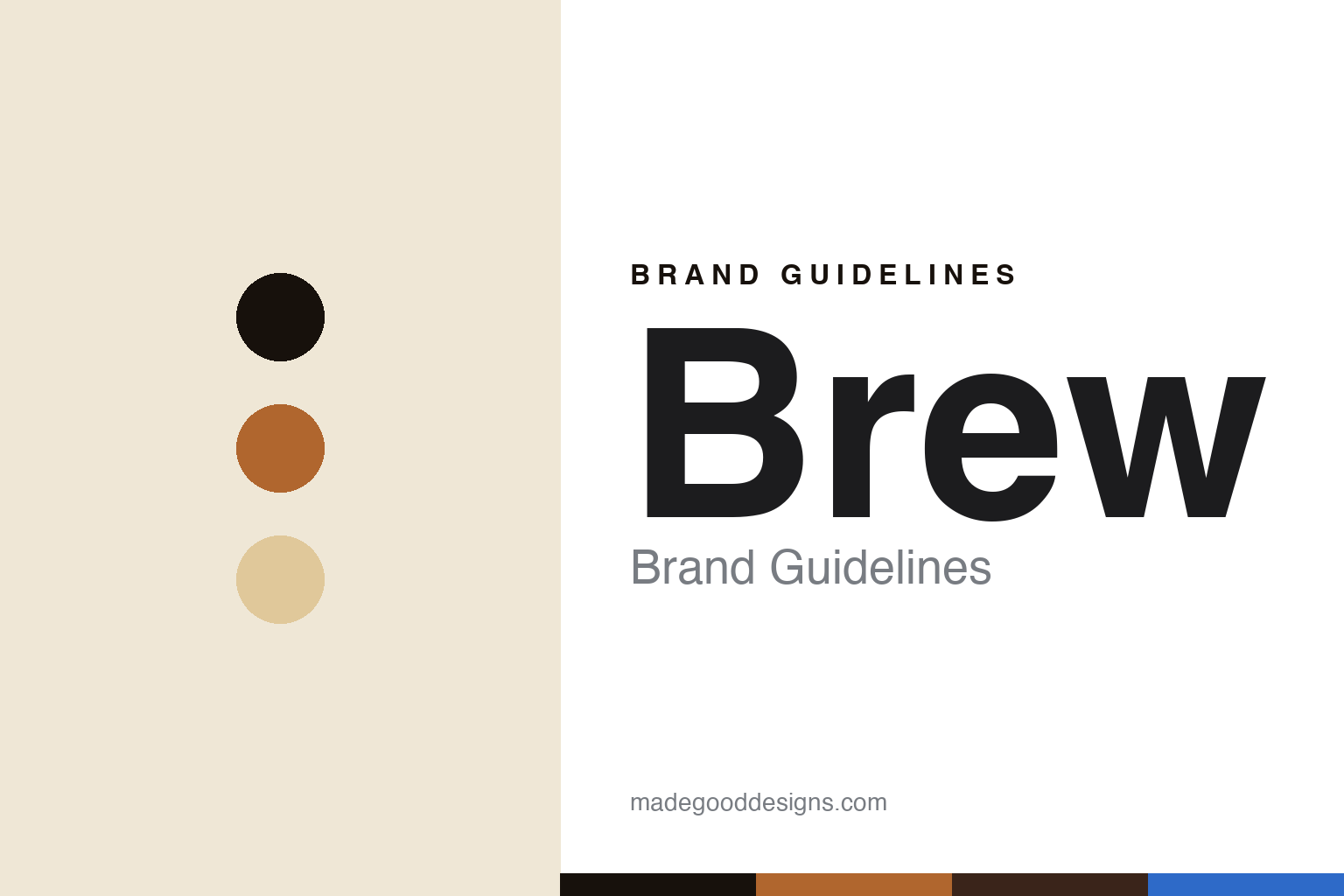 Brew brand guidelines — abstract colour-disc homage (copper and crema), not the Brew watches