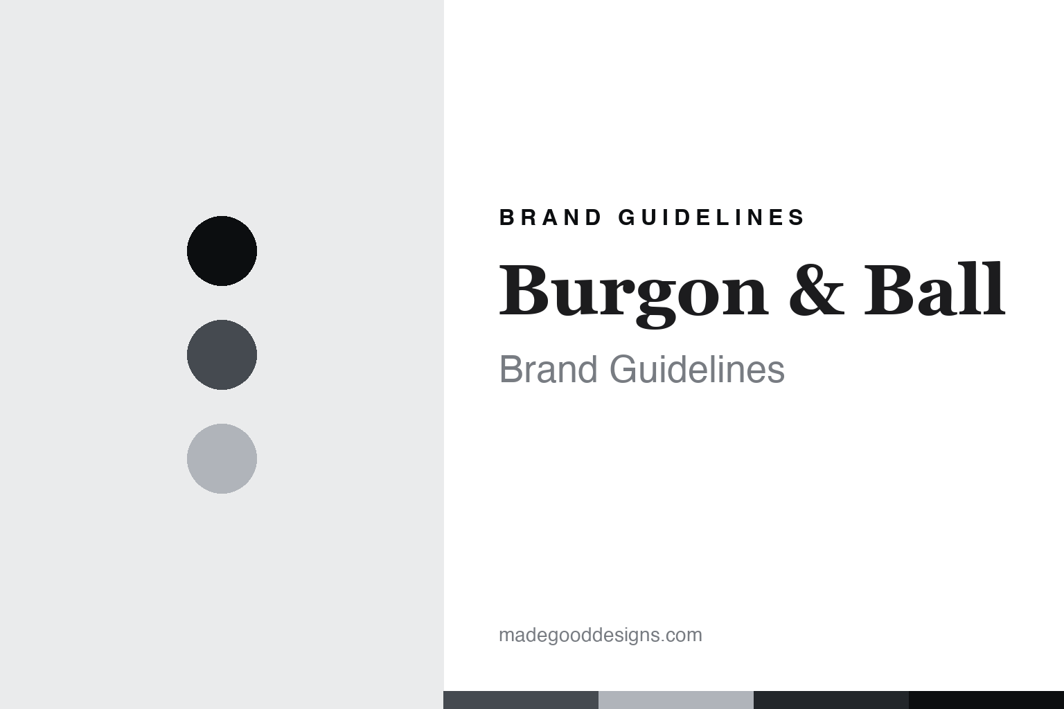 Burgon and Ball brand guidelines — abstract homage cover in Sheffield steel, ink and silver; not a Burgon and Ball product or logo