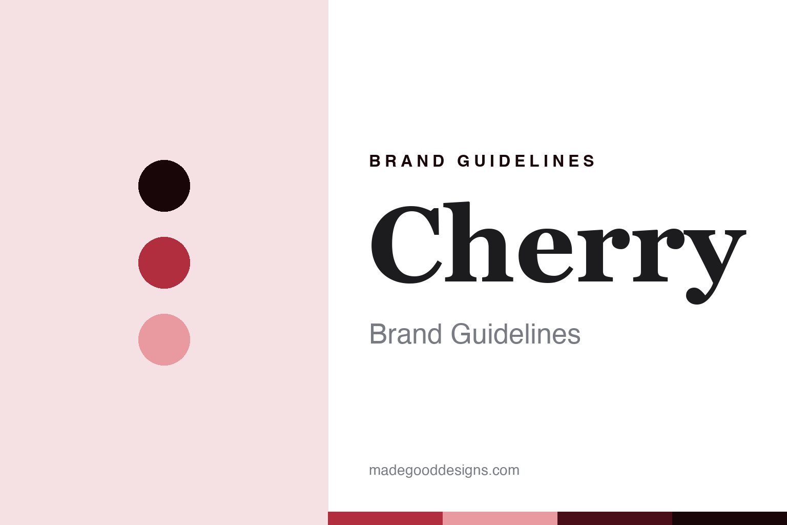 Cherry brand guidelines — abstract reference-red palette and reference-serif homage (not a Cherry asset)