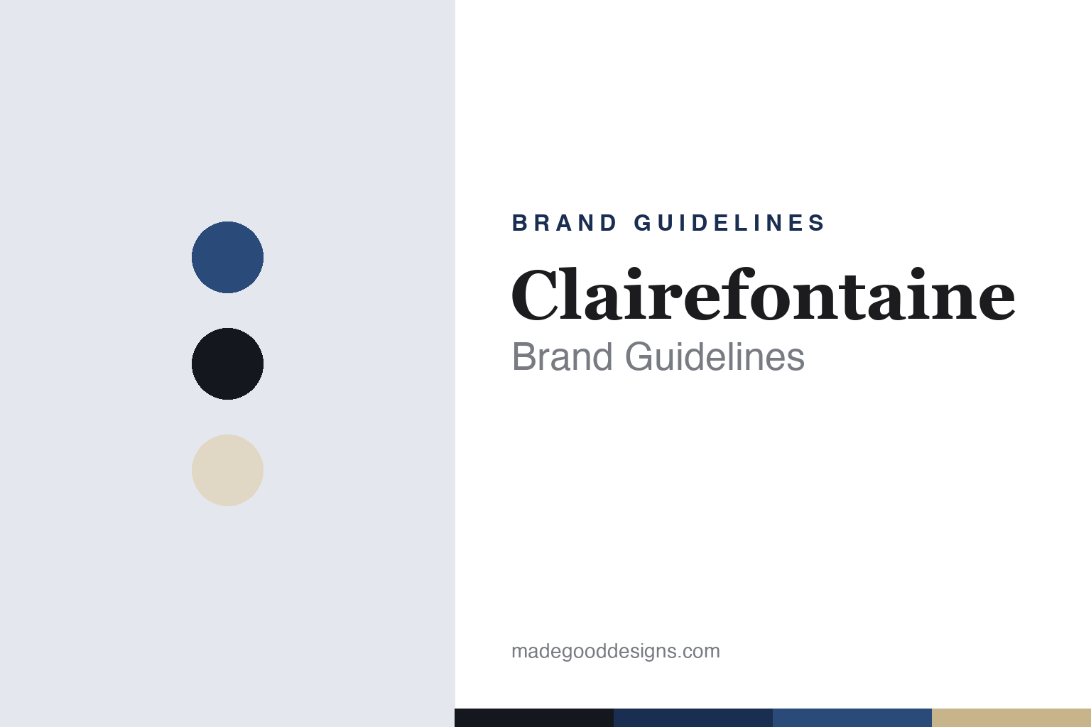 Clairefontaine brand guidelines — abstract homage cover in blue, ink and paper cream (no logo reproduced)