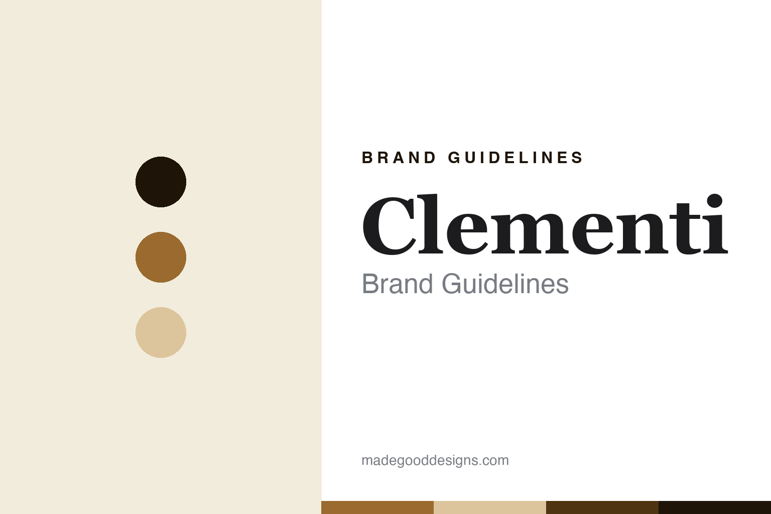 Clementi brand guidelines — abstract colour discs and material texture (original homage; not a Clementi product or logo)
