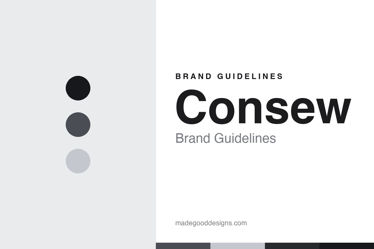 Consew brand guidelines — abstract colour discs and material texture (original homage; not a Consew product or logo)