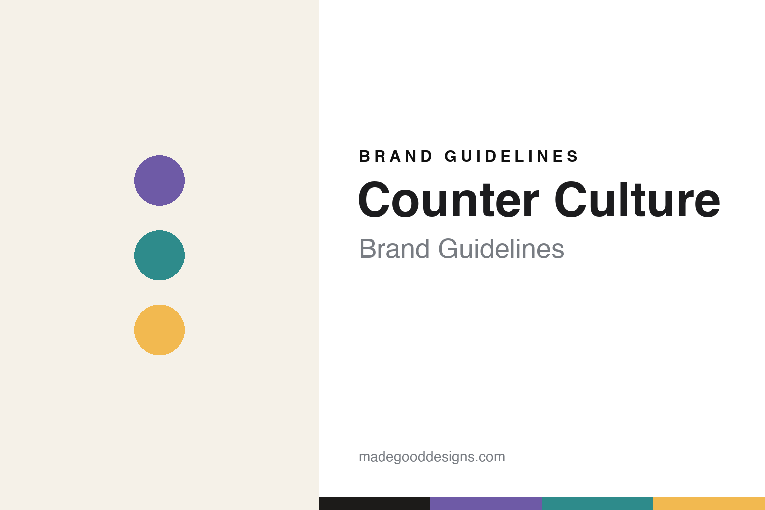 Abstract homage to Counter Culture Coffee: clean color-coded discs and swatches (not a Counter Culture logo)