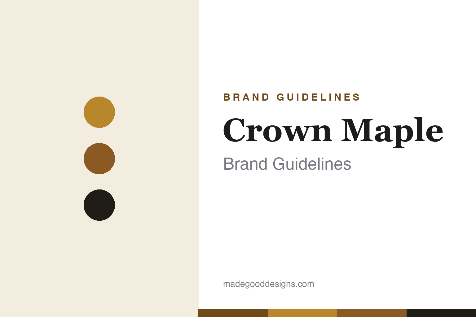 Abstract luxe gold-and-black palette homage for the Crown Maple brand guidelines (not the Crown Maple logo)