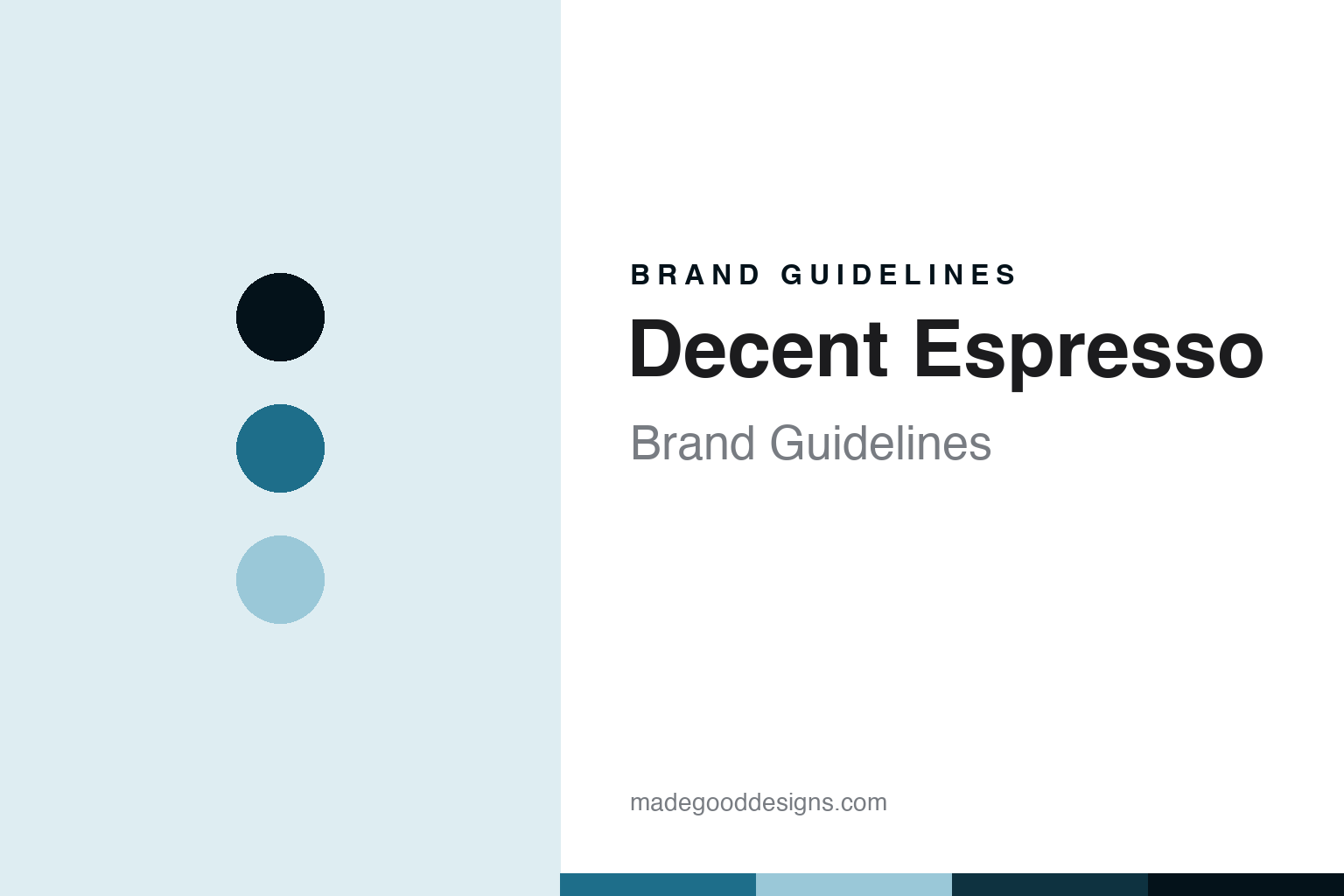 Decent Espresso Brand Guidelines: Espresso on a Screen