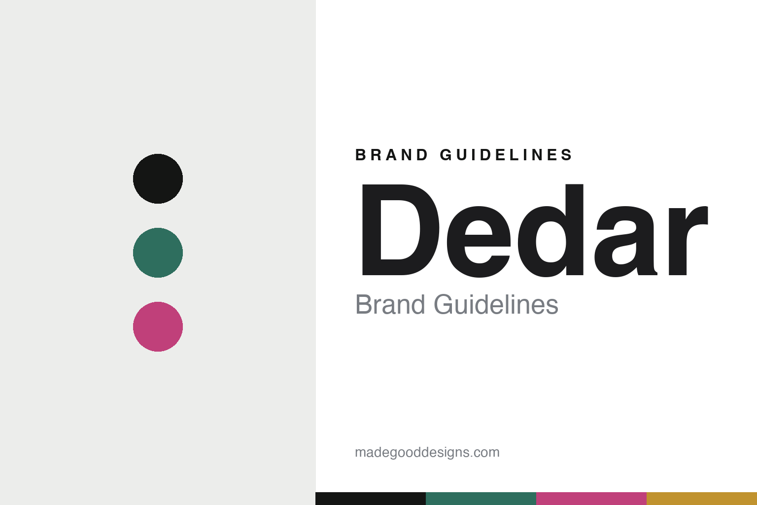 Dedar brand guidelines — abstract colour-disc homage in emerald and magenta (not the Dedar fabrics or packaging)