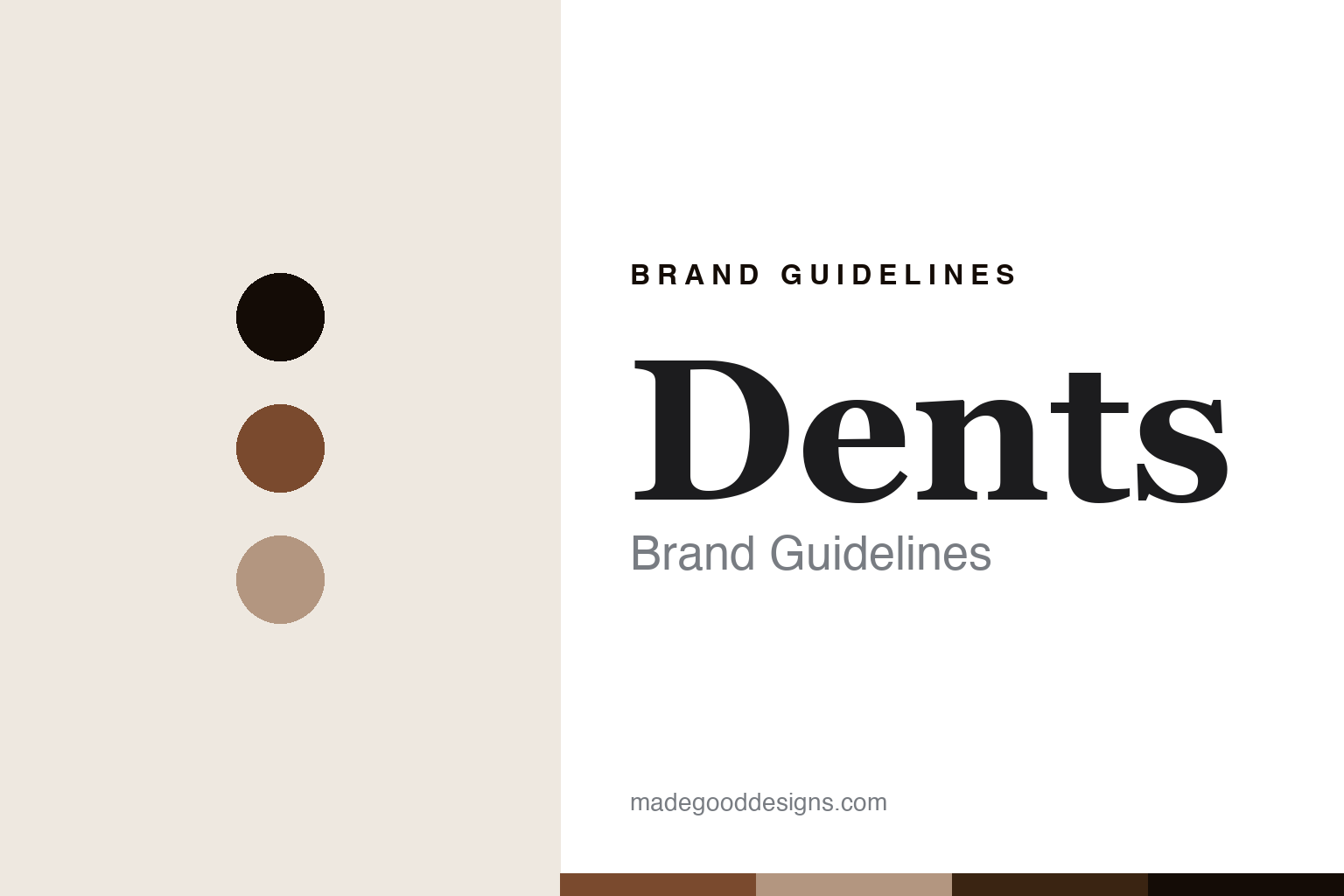 Dents brand guidelines — abstract chestnut colour discs and leather-texture homage, not a Dents glove or crest