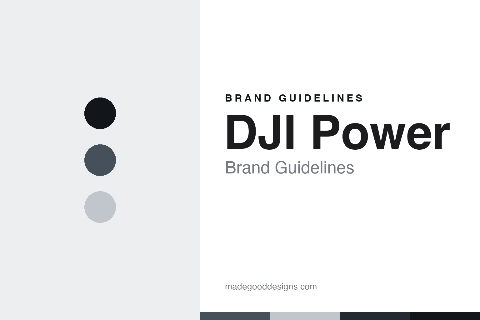 DJI Power brand guidelines — abstract colour discs and material texture (original homage; not a DJI Power product or logo)