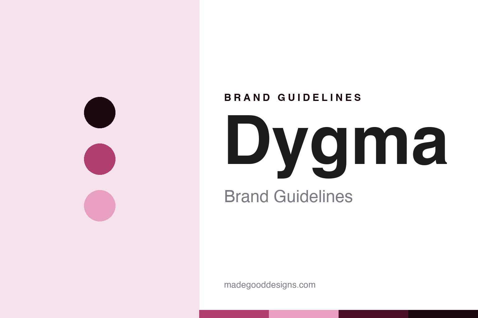 Dygma brand guidelines — abstract esports-magenta palette and gaming-sans homage (not a Dygma asset)