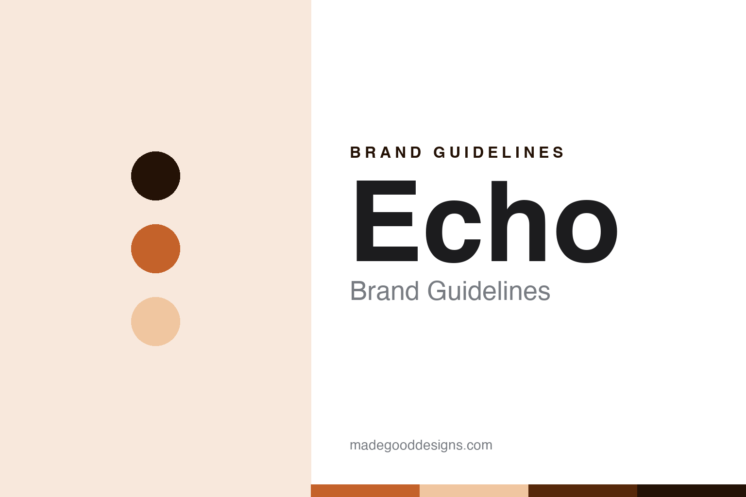 Echo brand guidelines — abstract colour discs and material texture (original homage; not a Echo product or logo)