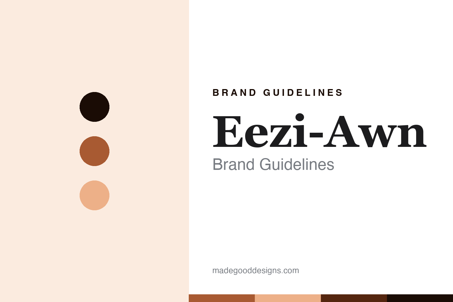 Eezi-Awn brand guidelines cover - abstract red-earth colour discs and roof-top-tent fabric texture
