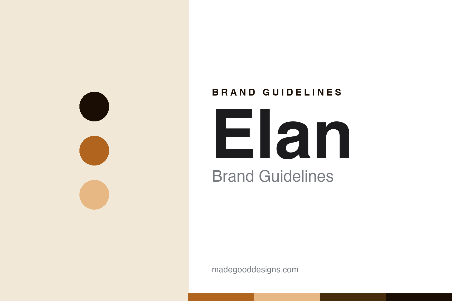 Elan skis brand guidelines — abstract vigor-orange palette and carving-sans cover homage (not affiliated)
