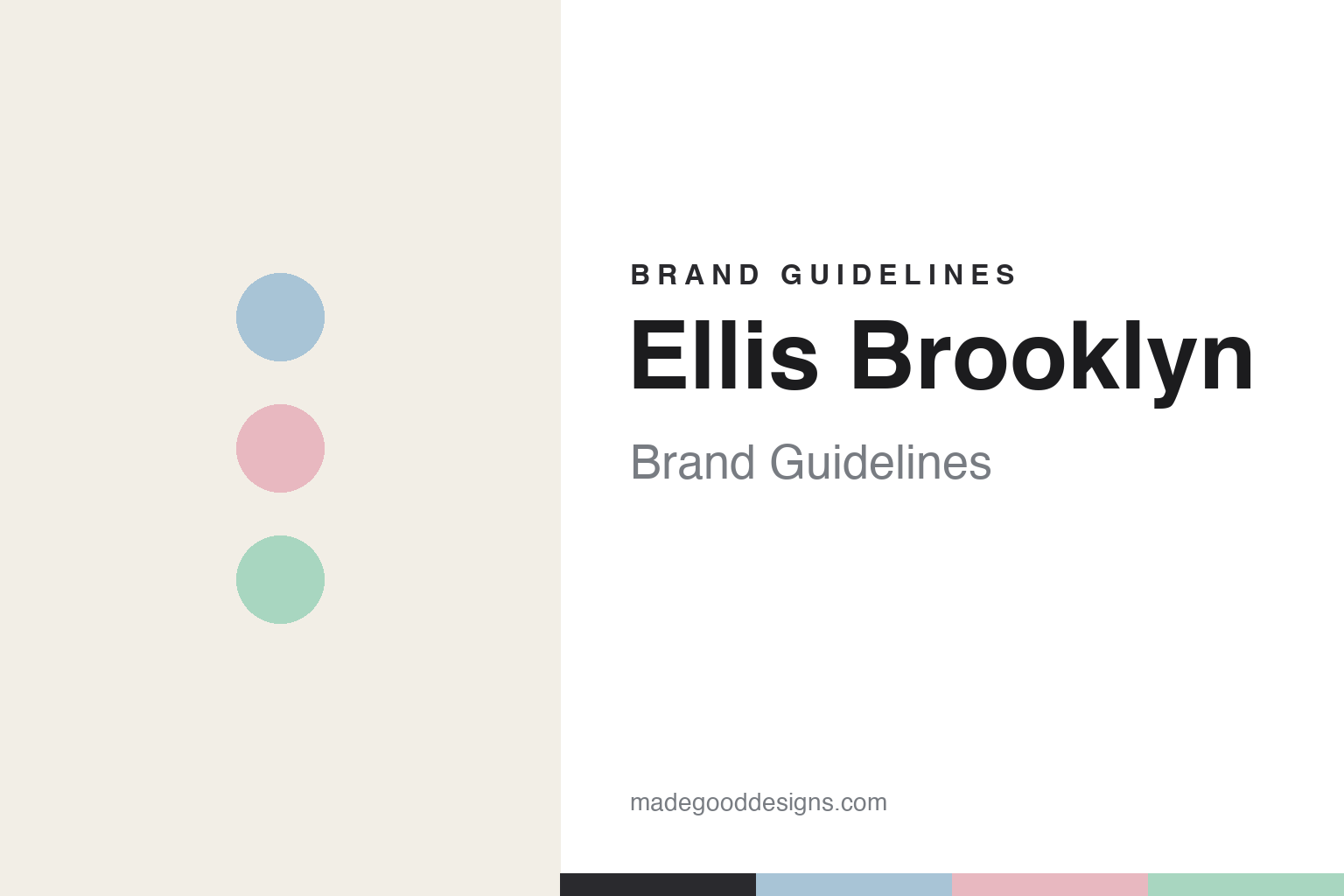 Ellis Brooklyn brand guidelines — abstract soft-pastel homage cover