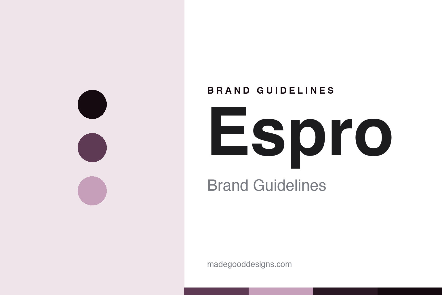 Espro Brand Guidelines: The Clean Press