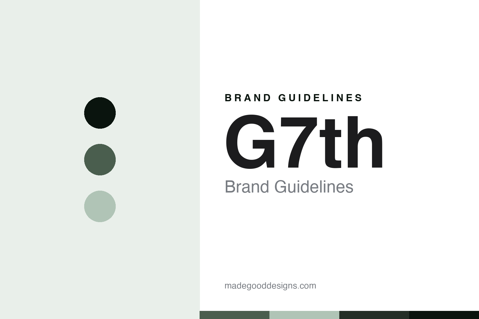 G7th brand guidelines — abstract brushed-sage capo homage cover (not affiliated with G7th)